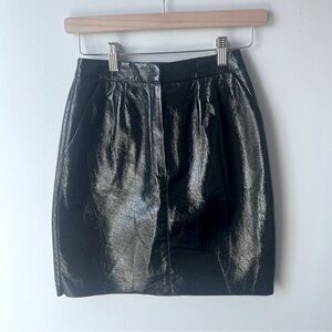 Faux Leather Mini Skirt